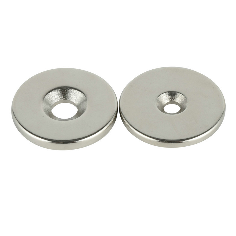 Neodymium Magnet Disc ที่มีรูเคาน์เตอร์